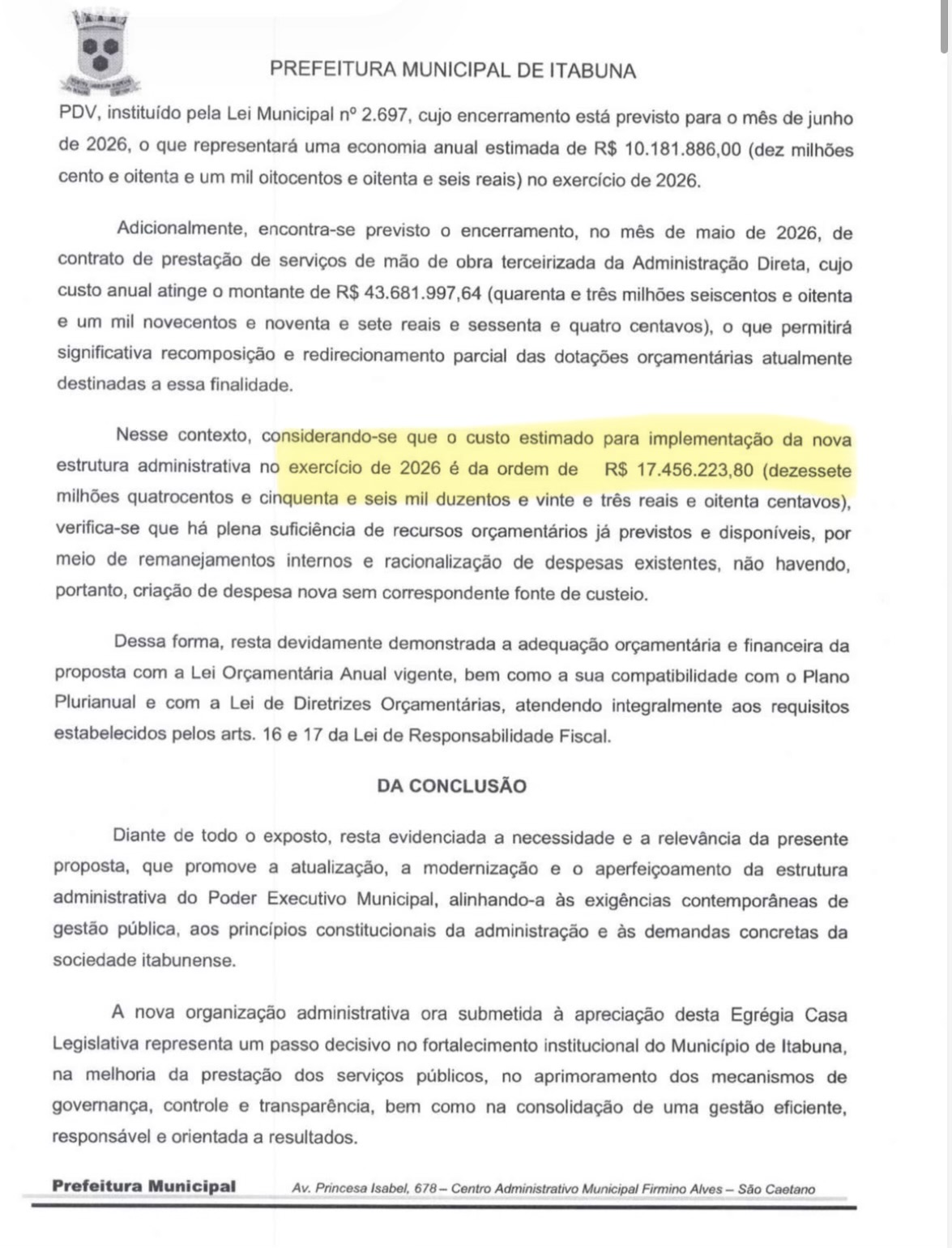 R$ 17,4 Milhões em 2026: O Verdadeiro Custo da Nova Estrutura Administrativa