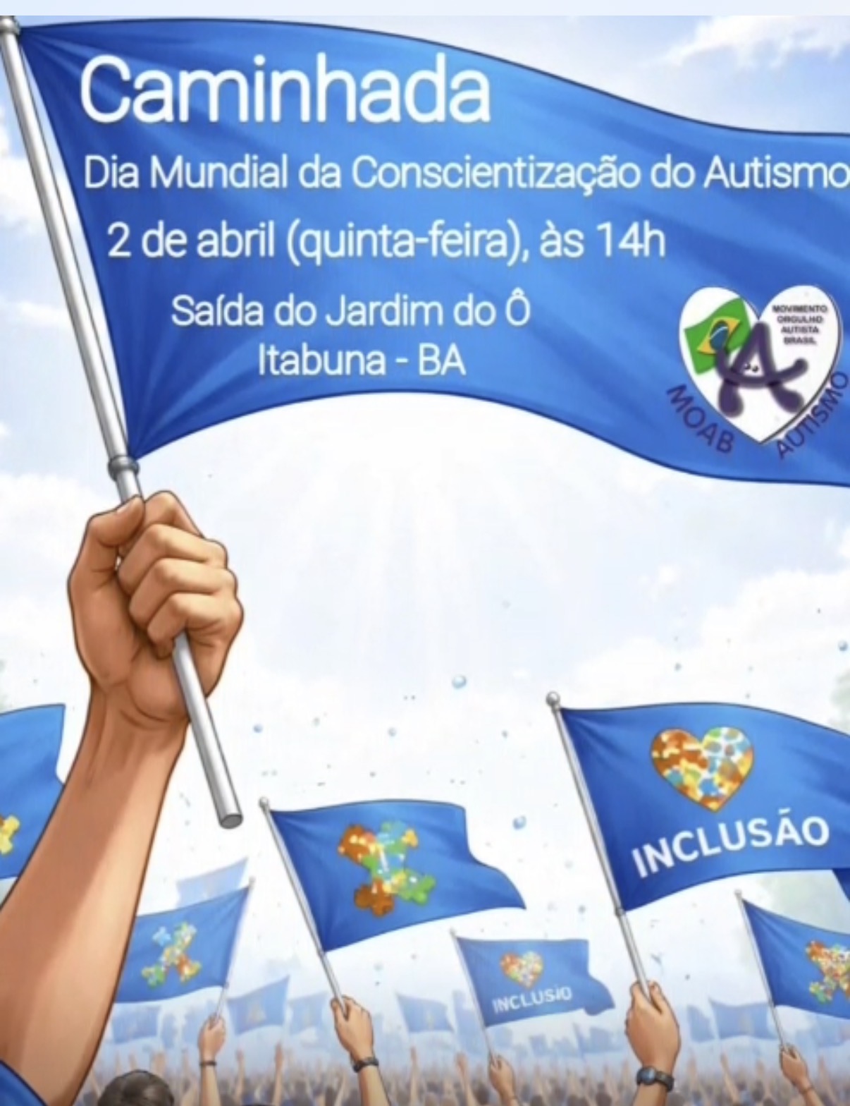 Caminhada pelo Autismo mobiliza Itabuna neste 2 de abril