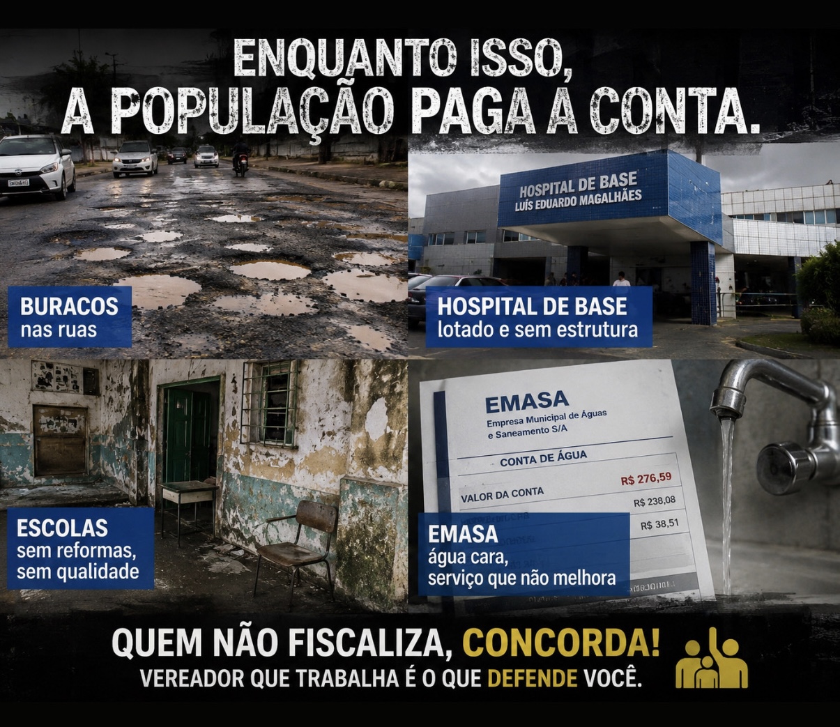 Quando o vereador deixa de fiscalizar, quem perde é a cidade