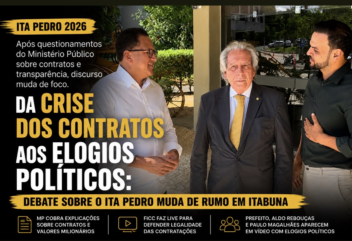 RUMO DO ITA PEDRO: da cobrança por transparência aos elogios políticos