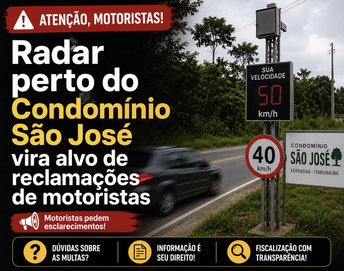 Motoristas desconfiam de radar próximo ao Condomínio São José e cobram explicações