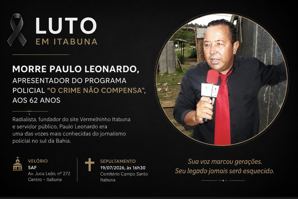 Luto na comunicação: morre Paulo Leonardo, comandante do programa “O Crime Não Compensa”